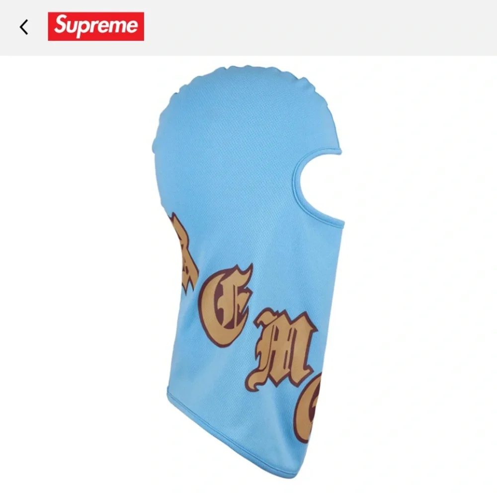 Supreme Old English Lightweight Balaclava “Light Blue”
